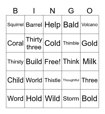 Rs and L blends Bingo Card