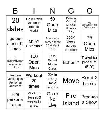 2025 Bingo Card