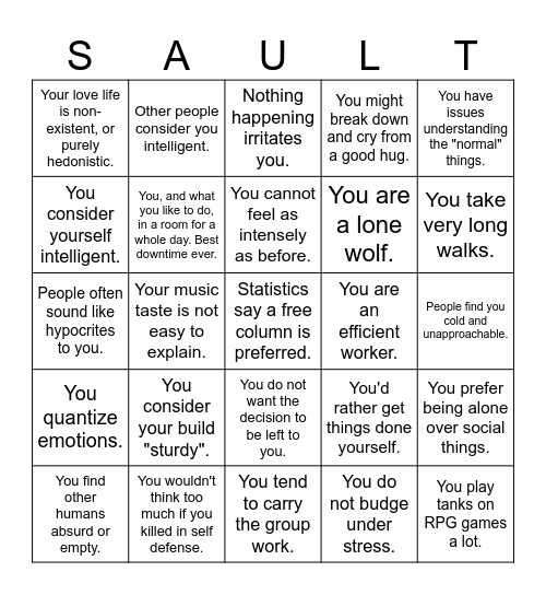 Meursault Limbus Company Bingo Card