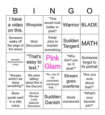 Smoldragon Bingo Card