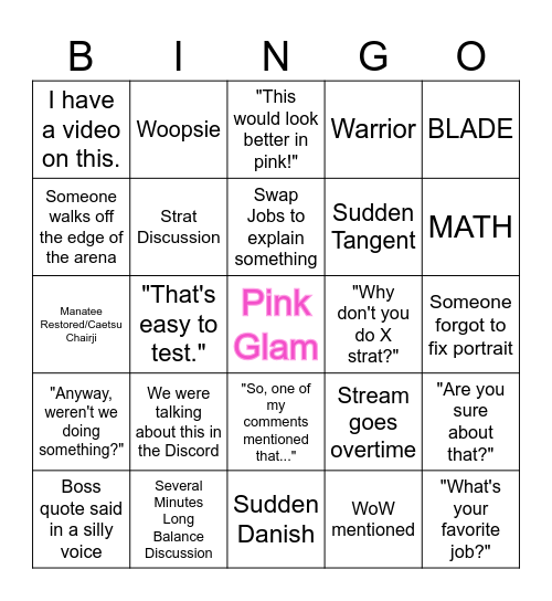 Smoldragon Bingo Card