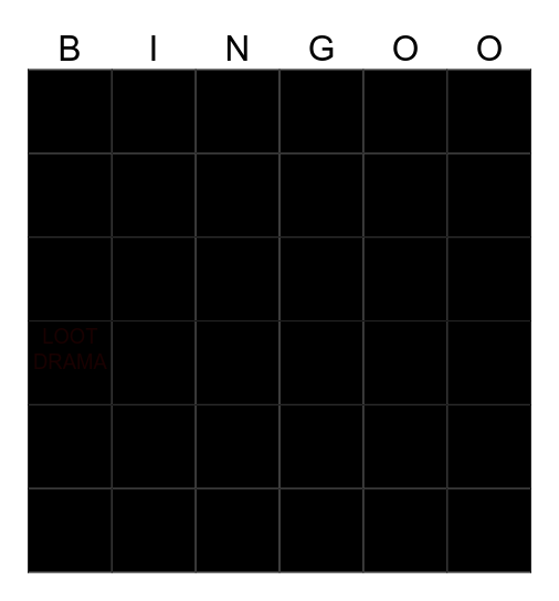 ZNN Onlyfangs Raid BINGO Card