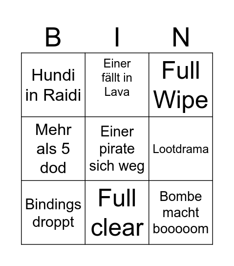 OnlyFangs Drama Bingo Card