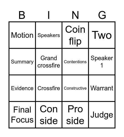 PF Bingo Card