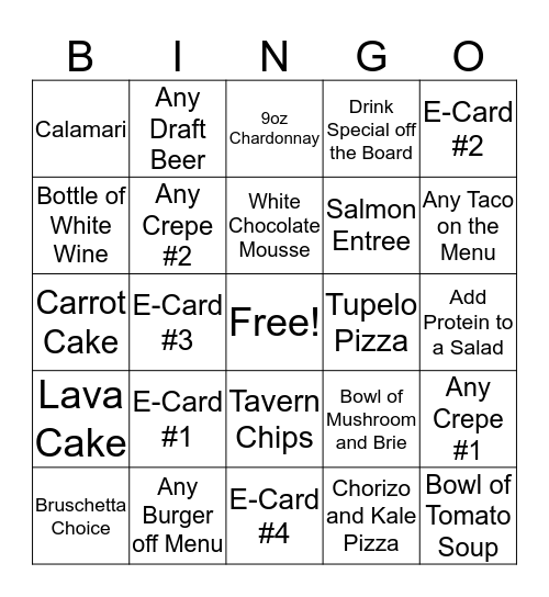 Thursday Bingo Ya'll Bingo Card
