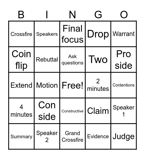 PF Bingo! Bingo Card