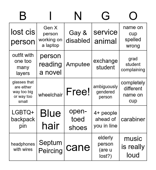 Veritas Bingo Card