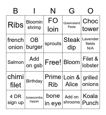 DINGO BINGO Card