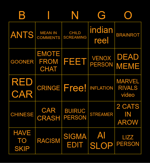 REELS BINGO Card