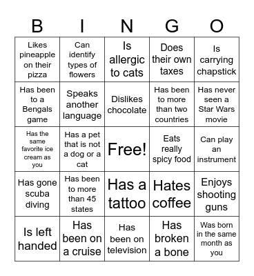 Galentine's Party Bingo Card