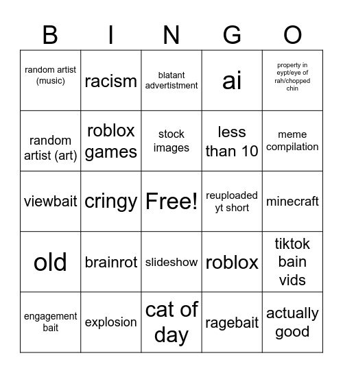 sigma bingo Card