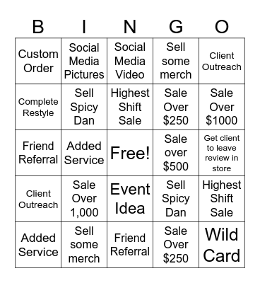 GOAT BINGO Card