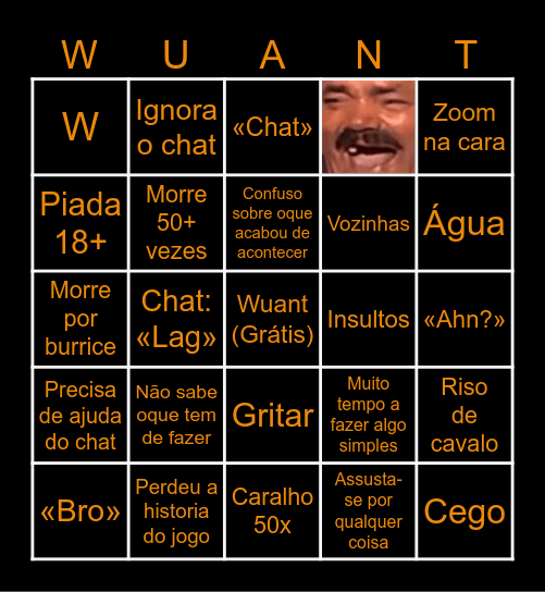 Wuant Game bingo Card