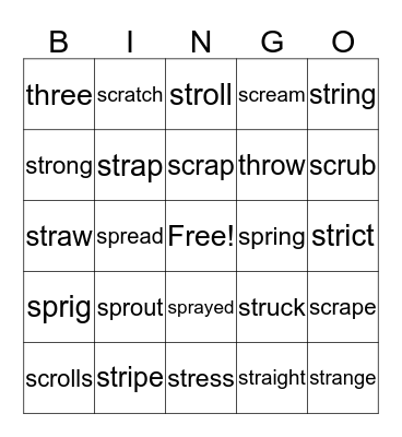 Blends Bingo Card