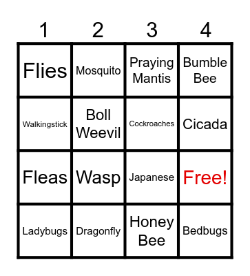 THE BUG US Bingo Card