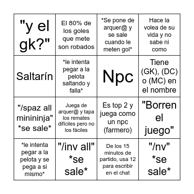 Bingo del servidor de FUT Bingo Card