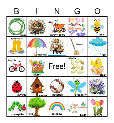SPRING FLING Bingo Card