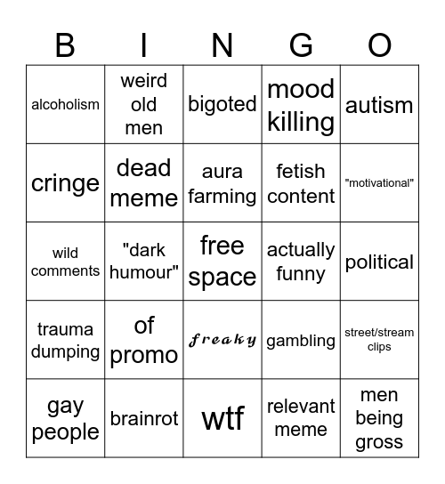 second reels bingo Card