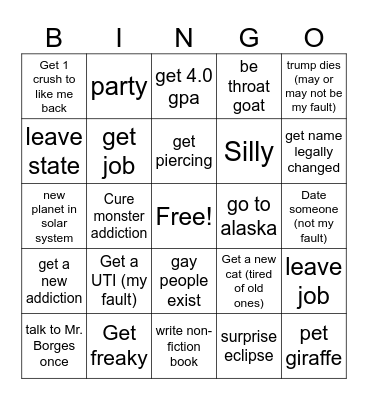 2025 bingo Card