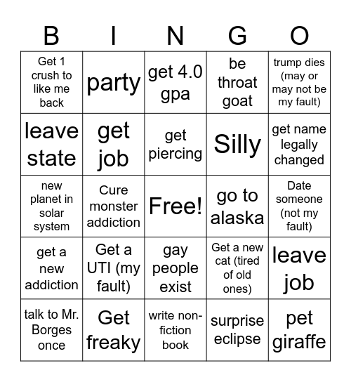 2025 bingo Card