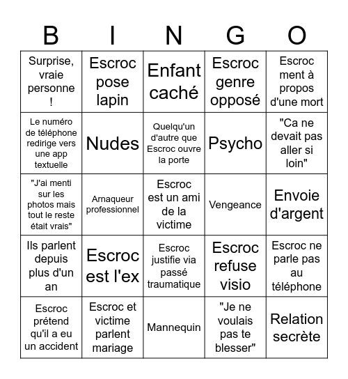 Bingo Catfish Bingo Card