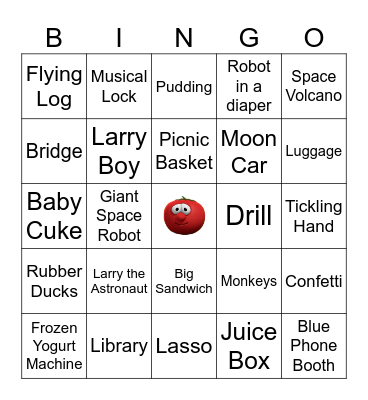 Veggie Tales Bingo Card