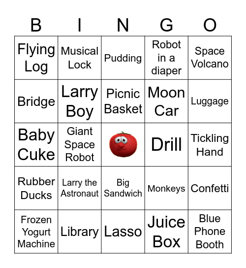 Veggie Tales Bingo Card