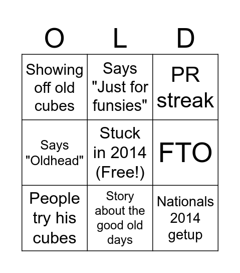 Zachary Pascalar Bingo Card