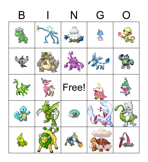 Shiny Hunting Bingo Card