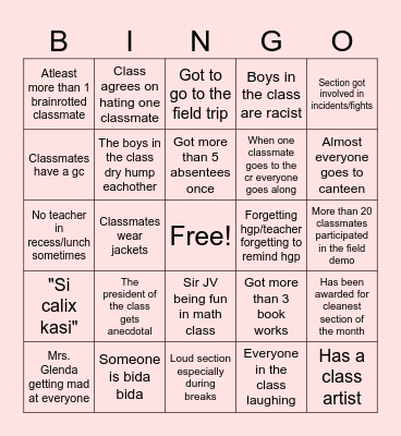 St. Pedro Bingo Card