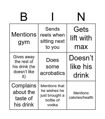Charlie party bingo Card