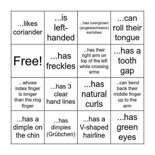 Find someone who... Bingo Card