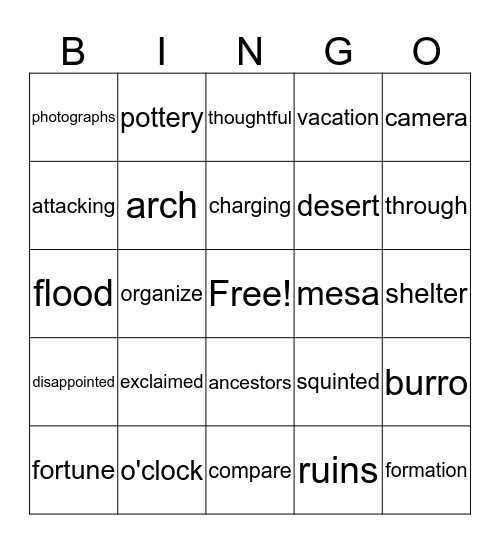 The Case of the Cave Drawings  &  The Cave Bingo Card