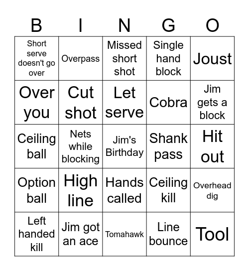 Jimador Birthday Bingo Card