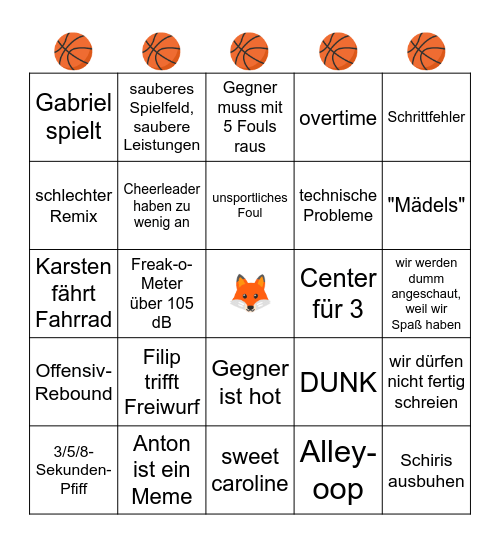 🏀 Basketball 🏀 Bingo Card