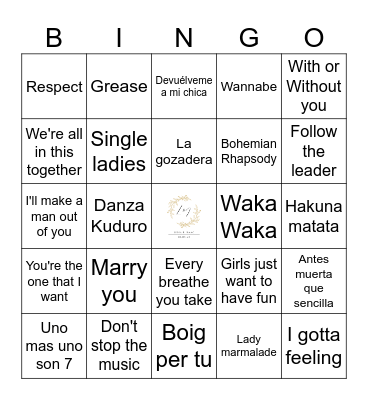 BINGO MUSICAL Bingo Card