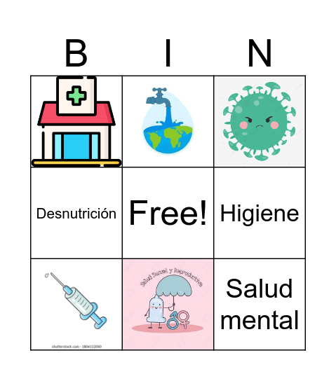 SALUD INTERNACIONAL Bingo Card