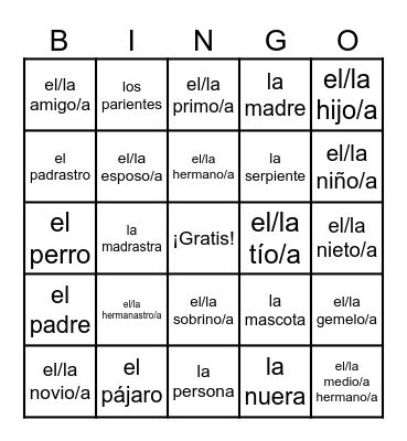 Lotería Bingo Card