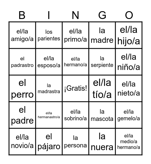 Lotería Bingo Card