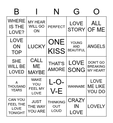 VALENTINE'S BINGO Card
