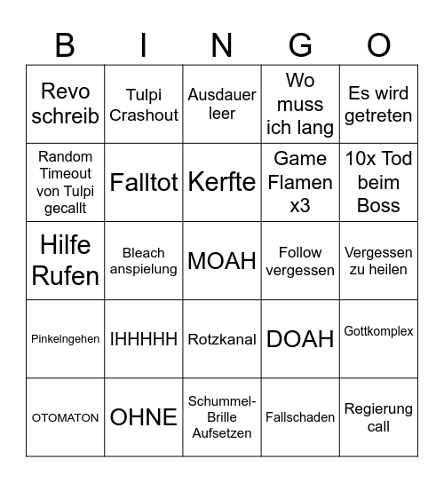 Der wirt Bingo Card
