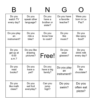 YES, I DO! - YES, I AM! Bingo Card
