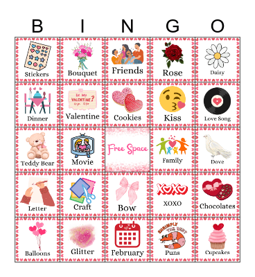 Valentine's Day Bingo Card