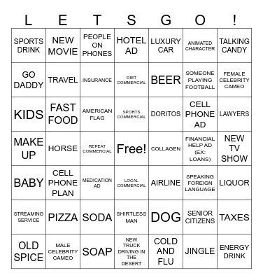 COMMERCIAL BINGO Card