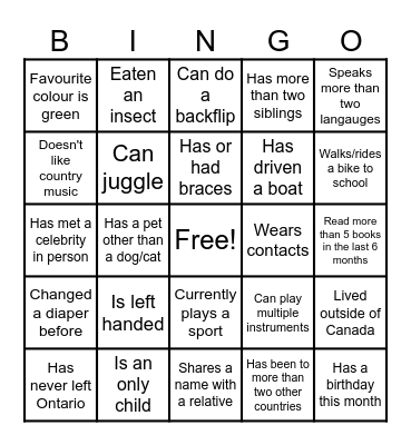 Day 1 Auto Bingo Card