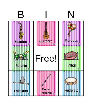 Bingo musical Bingo Card