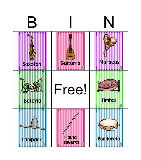 Bingo musical Bingo Card