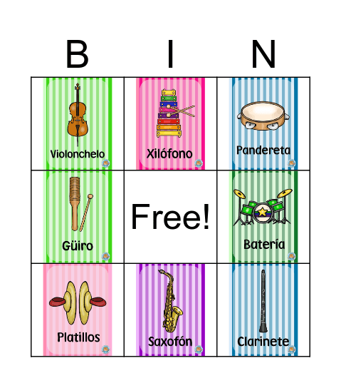 Bingo musical Bingo Card