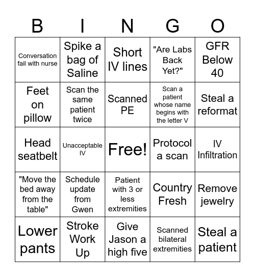 CT BINGO Card