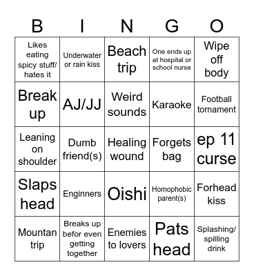 Thai series Bingo Card